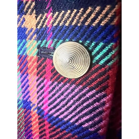 Lord & Taylor Pink Plaid Blazer with Gold Accents - Picture 4 of 6